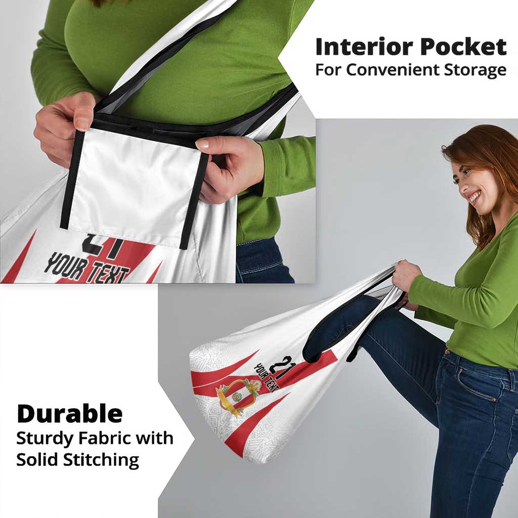 Peru Football Custom Grocery Bag La Bicolor Arriba Peru LT9