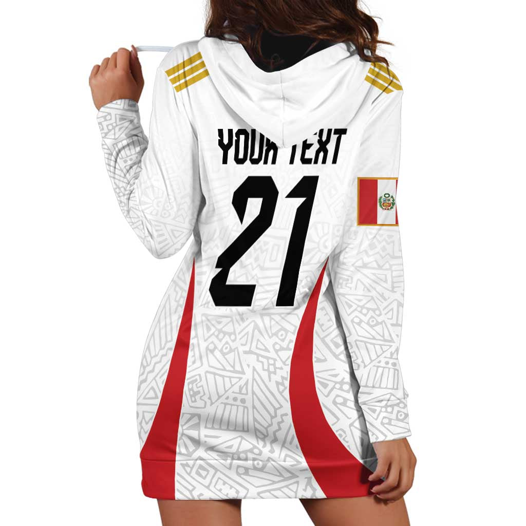 Peru Football Custom Hoodie Dress La Bicolor Arriba Peru
