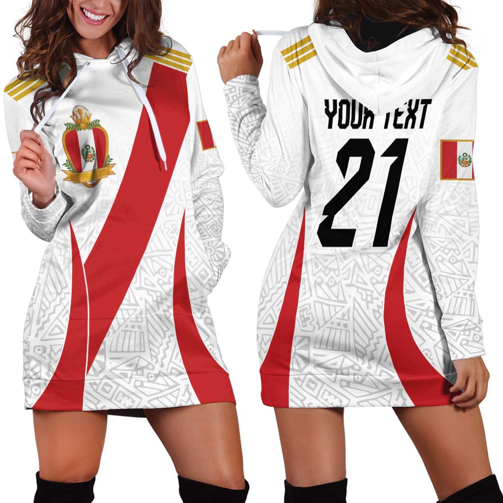 Peru Football Custom Hoodie Dress La Bicolor Arriba Peru