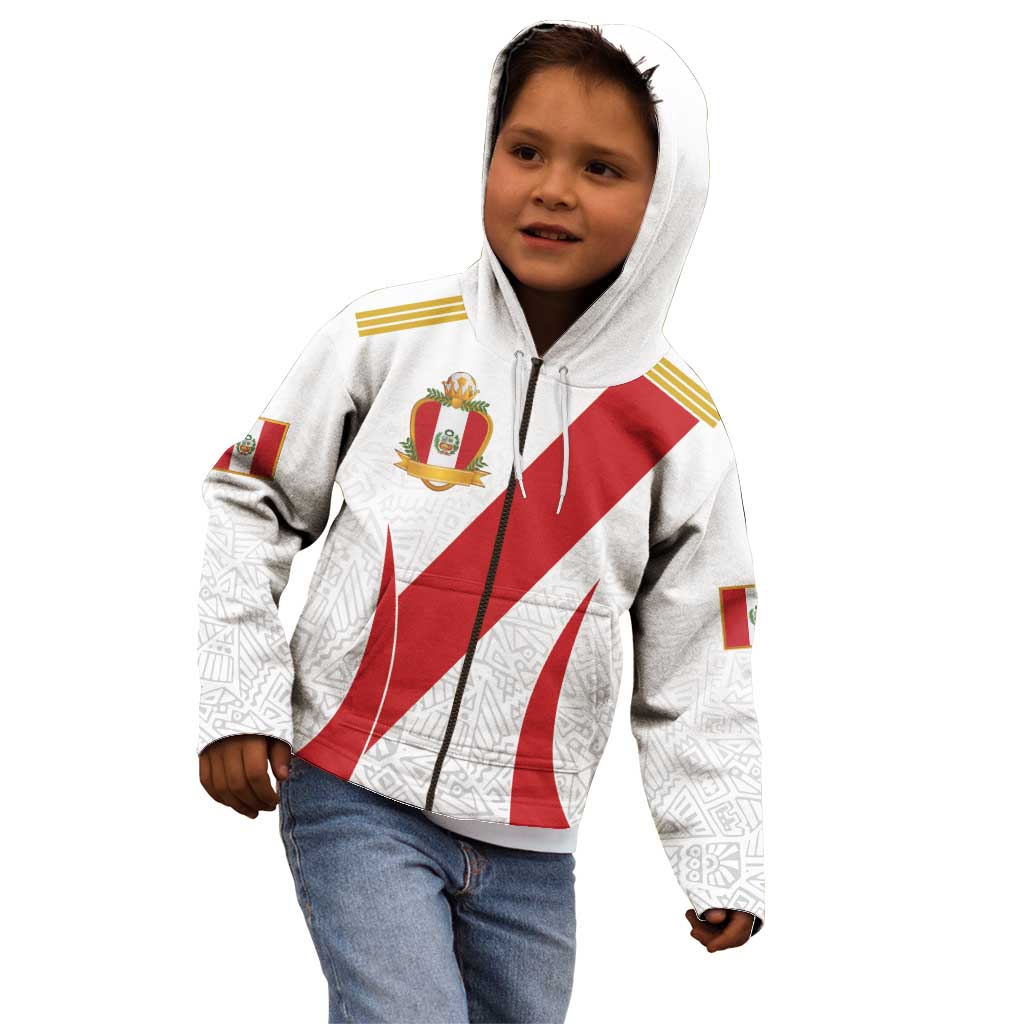 Peru Football Custom Kid Hoodie La Bicolor Arriba Peru