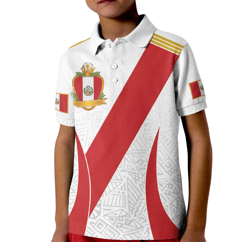 Peru Football Custom Kid Polo Shirt La Bicolor Arriba Peru