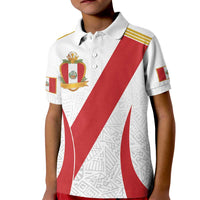 Peru Football Custom Kid Polo Shirt La Bicolor Arriba Peru