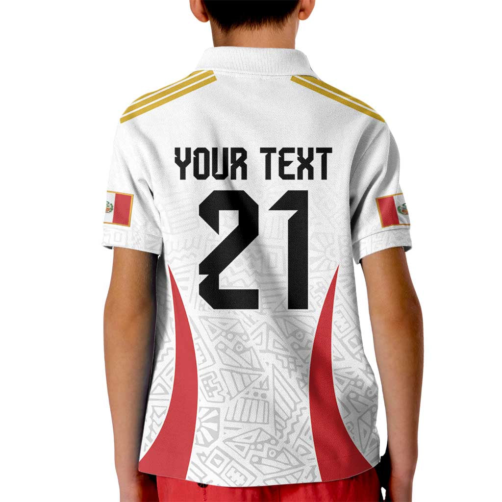 Peru Football Custom Kid Polo Shirt La Bicolor Arriba Peru