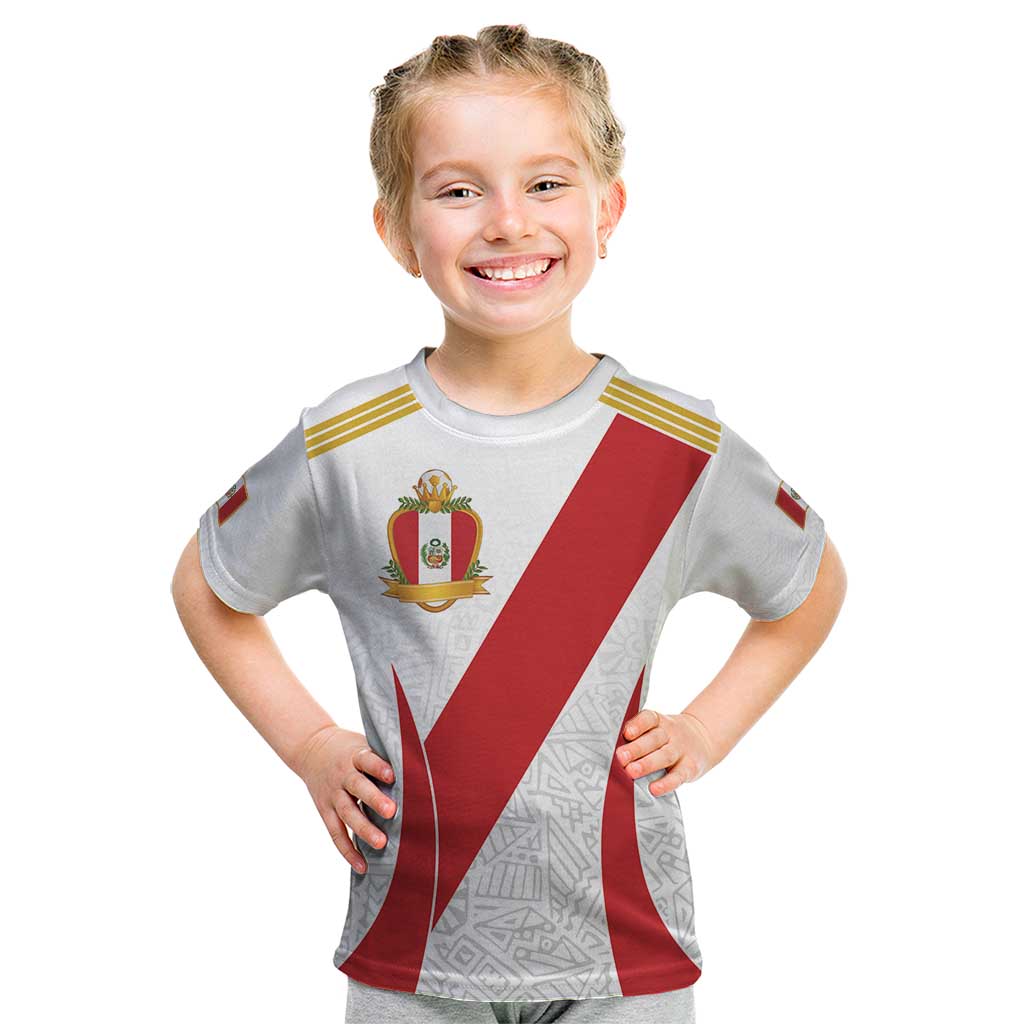 Peru Football Custom Kid T Shirt La Bicolor Arriba Peru