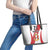 Peru Football Custom Leather Tote Bag La Bicolor Arriba Peru LT9