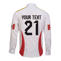 Peru Football Custom Long Sleeve Button Shirt La Bicolor Arriba Peru