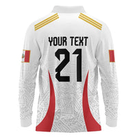 Peru Football Custom Long Sleeve Polo Shirt La Bicolor Arriba Peru