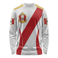Peru Football Custom Long Sleeve Shirt La Bicolor Arriba Peru