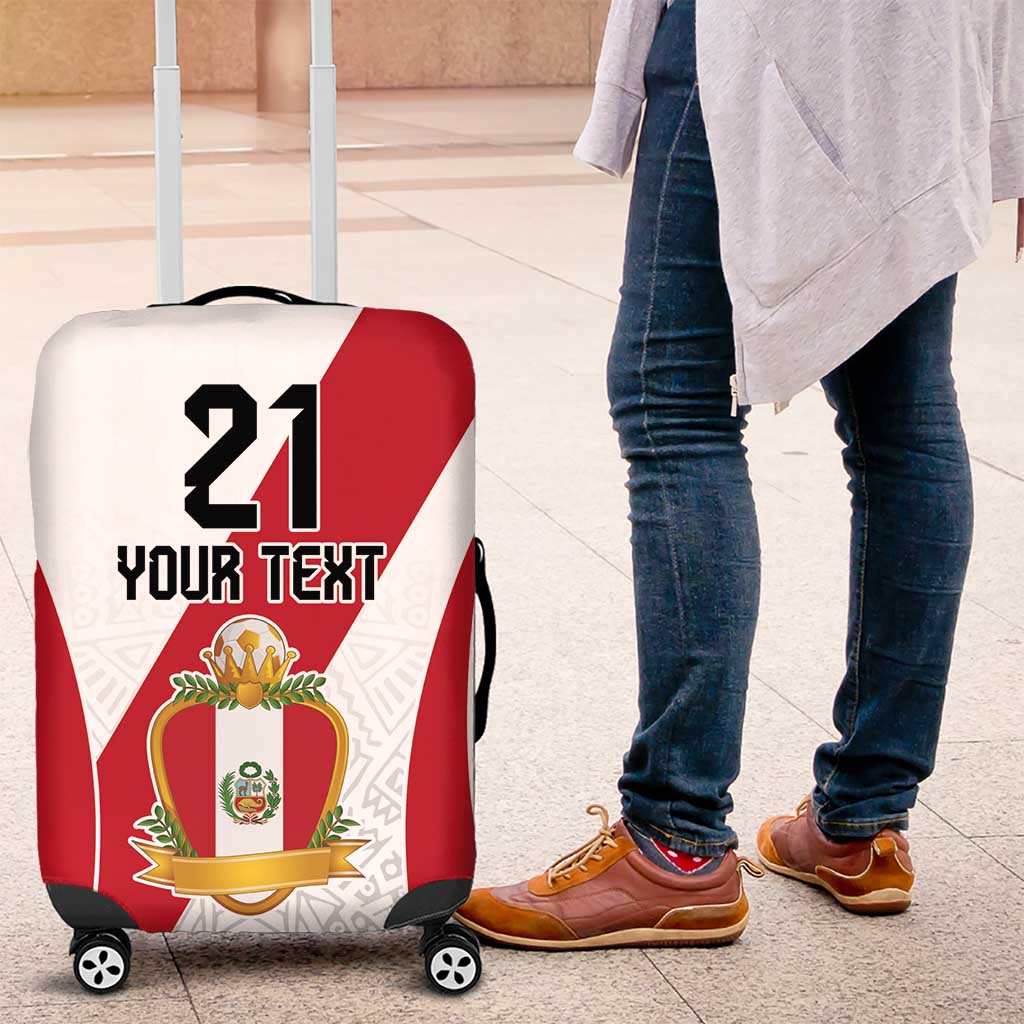 Peru Football Custom Luggage Cover La Bicolor Arriba Peru