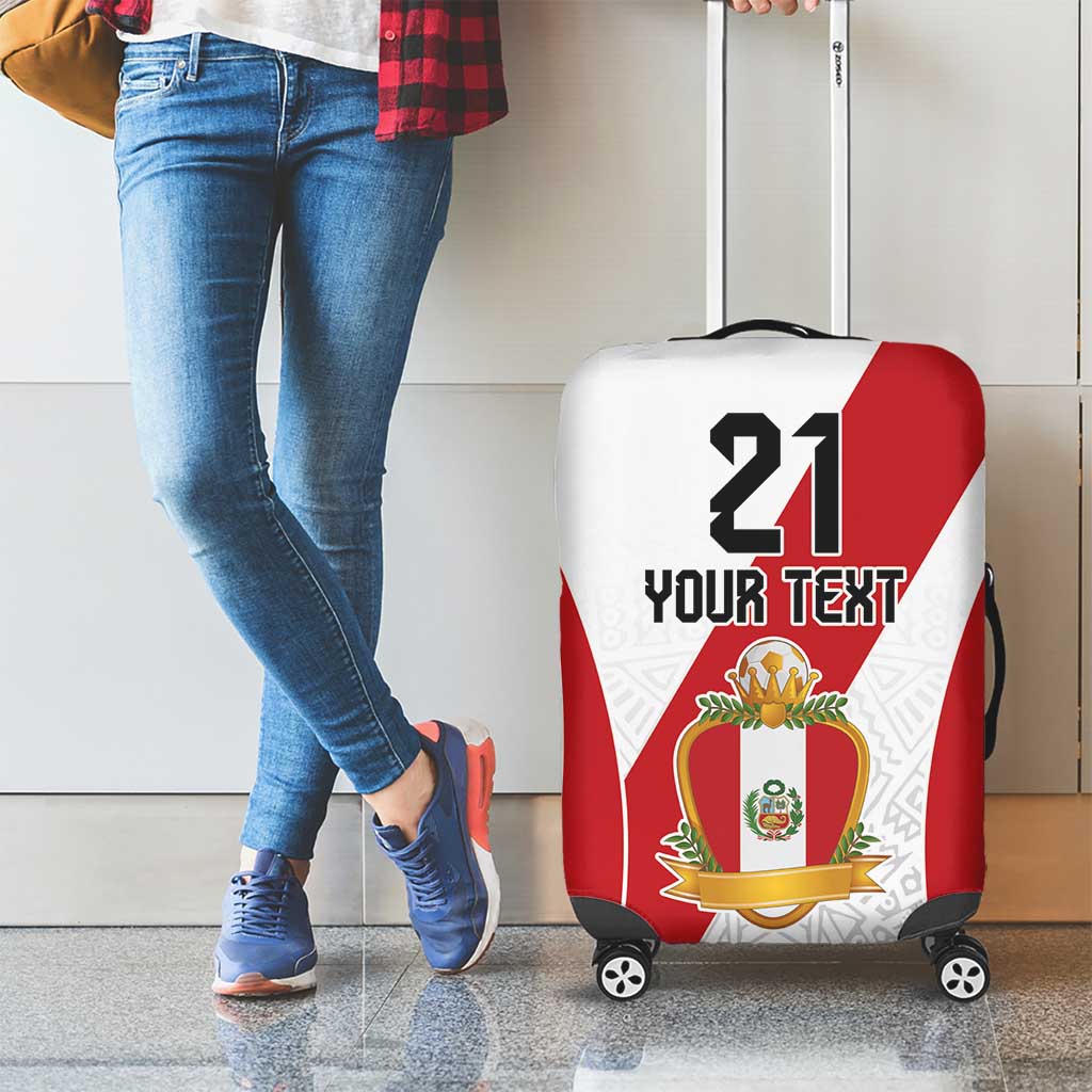 Peru Football Custom Luggage Cover La Bicolor Arriba Peru LT9