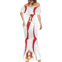 Peru Football Custom Mermaid Dress La Bicolor Arriba Peru