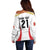Peru Football Custom Off Shoulder Sweater La Bicolor Arriba Peru