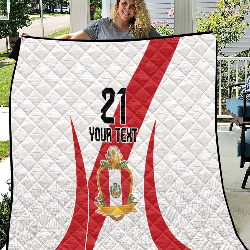 Peru Football Custom Quilt La Bicolor Arriba Peru LT9