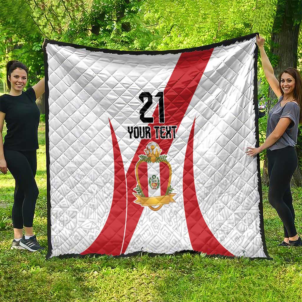 Peru Football Custom Quilt La Bicolor Arriba Peru LT9