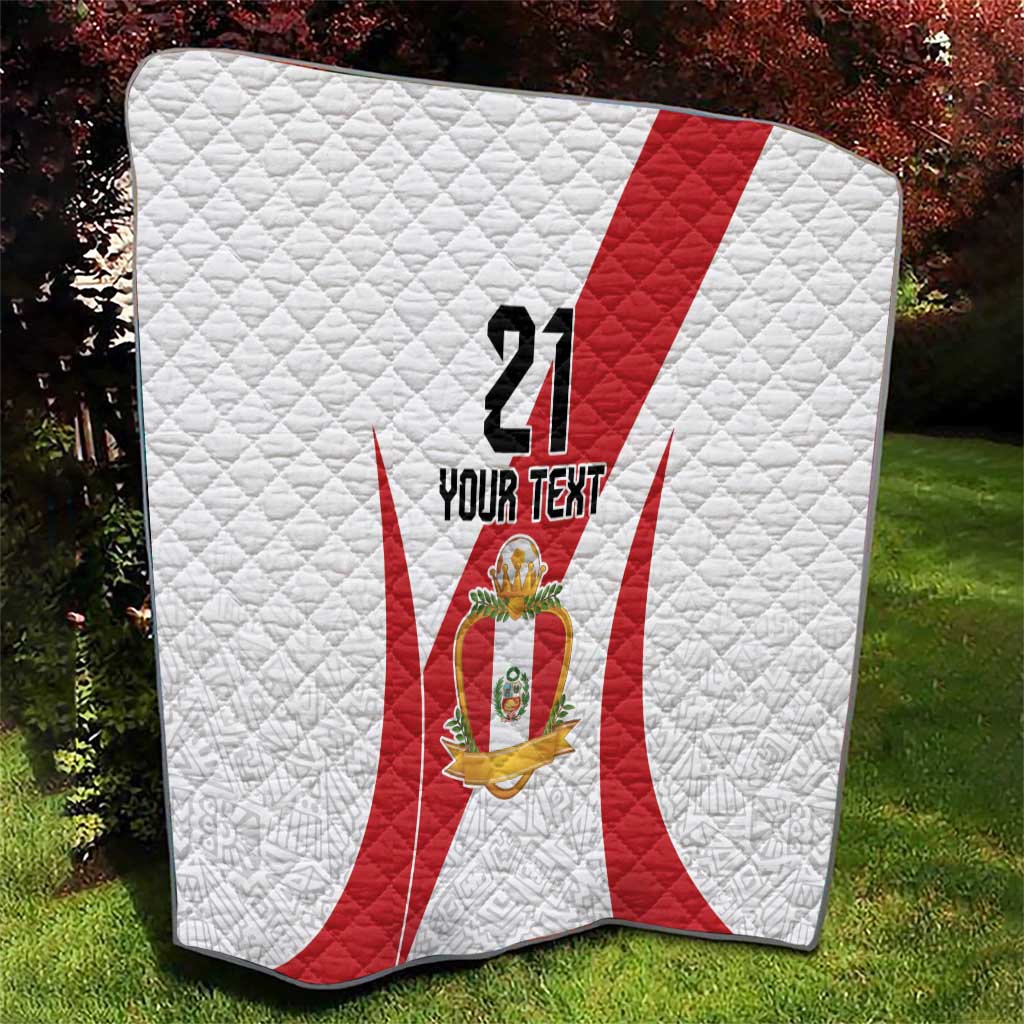 Peru Football Custom Quilt La Bicolor Arriba Peru LT9