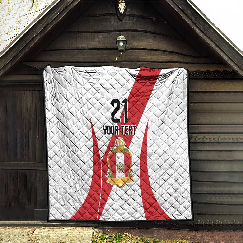 Peru Football Custom Quilt La Bicolor Arriba Peru