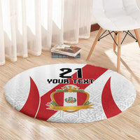 Peru Football Custom Round Carpet La Bicolor Arriba Peru
