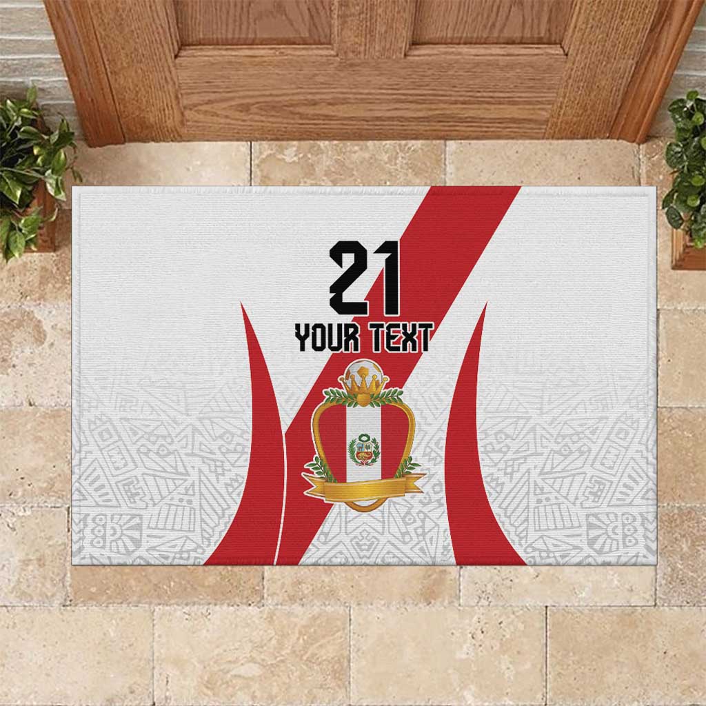 Peru Football Custom Rubber Doormat La Bicolor Arriba Peru LT9