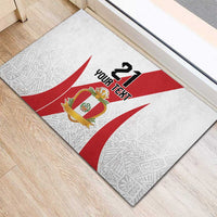 Peru Football Custom Rubber Doormat La Bicolor Arriba Peru LT9