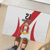 Peru Football Custom Rubber Doormat La Bicolor Arriba Peru