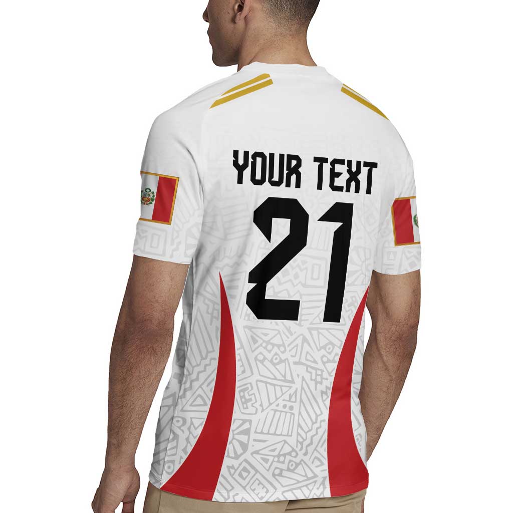 Peru Football Custom Rugby Jersey La Bicolor Arriba Peru