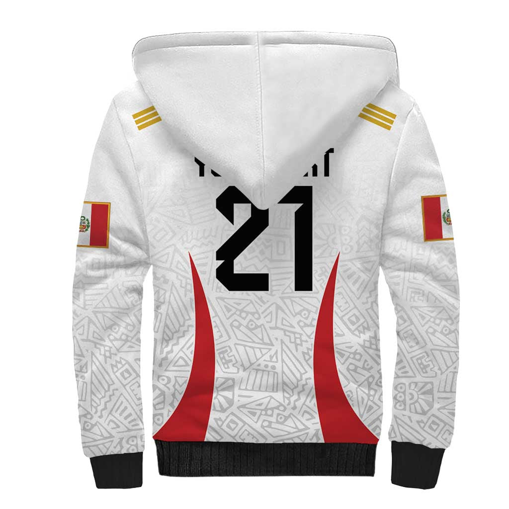Peru Football Custom Sherpa Hoodie La Bicolor Arriba Peru