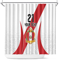 Peru Football Custom Shower Curtain La Bicolor Arriba Peru