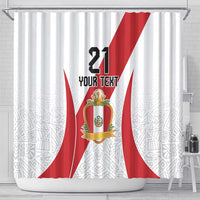 Peru Football Custom Shower Curtain La Bicolor Arriba Peru