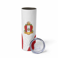Peru Football Custom Skinny Tumbler La Bicolor Arriba Peru