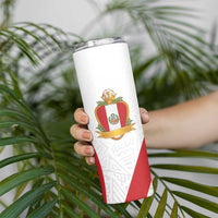 Peru Football Custom Skinny Tumbler La Bicolor Arriba Peru