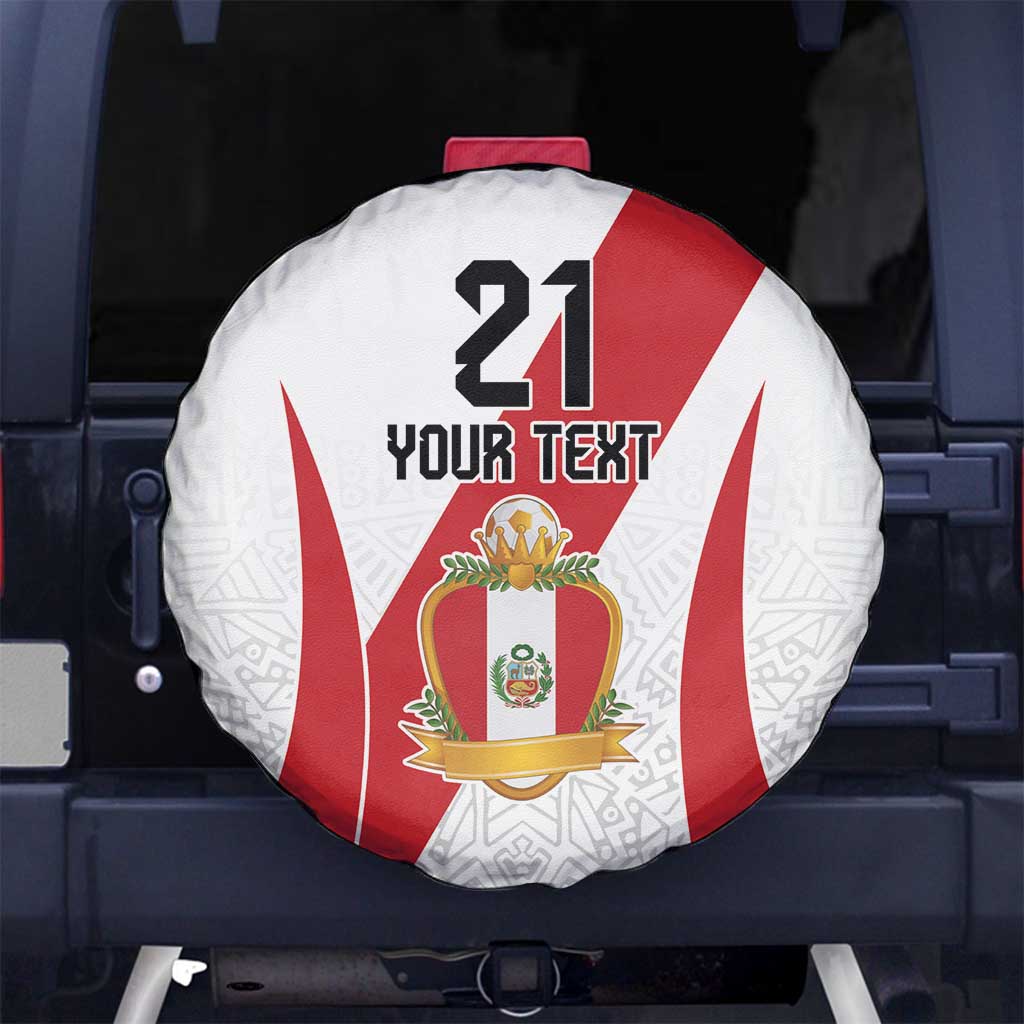Peru Football Custom Spare Tire Cover La Bicolor Arriba Peru