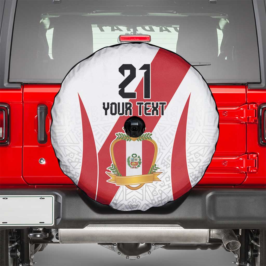 Peru Football Custom Spare Tire Cover La Bicolor Arriba Peru LT9