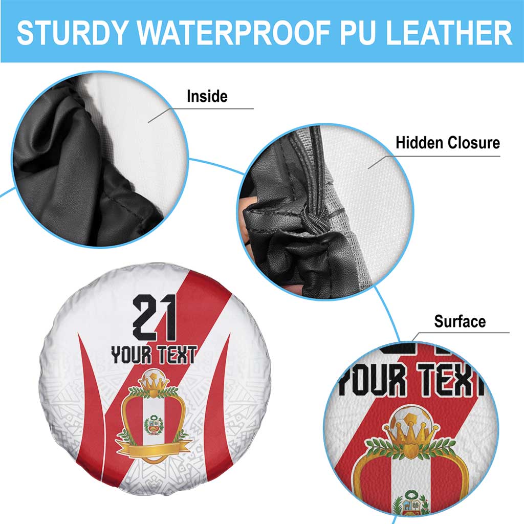 Peru Football Custom Spare Tire Cover La Bicolor Arriba Peru LT9