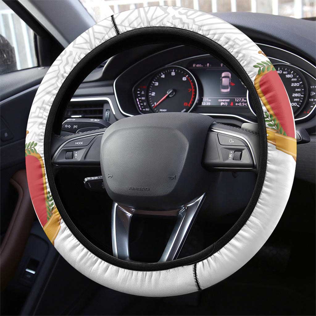 Peru Football Steering Wheel Cover La Bicolor Arriba Peru