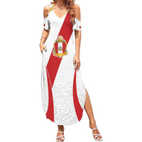 Peru Football Custom Summer Maxi Dress La Bicolor Arriba Peru