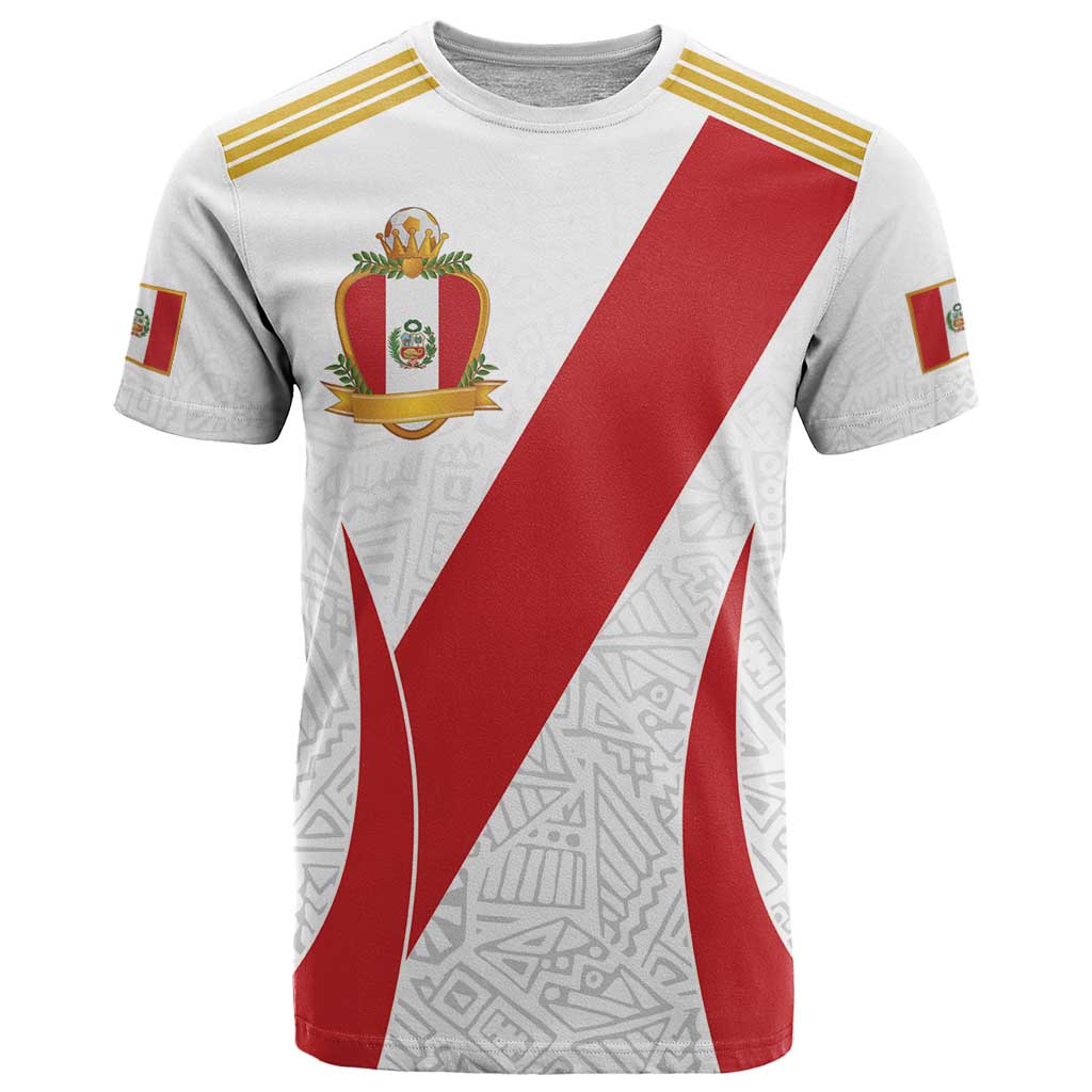 Peru Football Custom T Shirt La Bicolor Arriba Peru