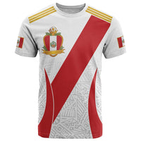 Peru Football Custom T Shirt La Bicolor Arriba Peru