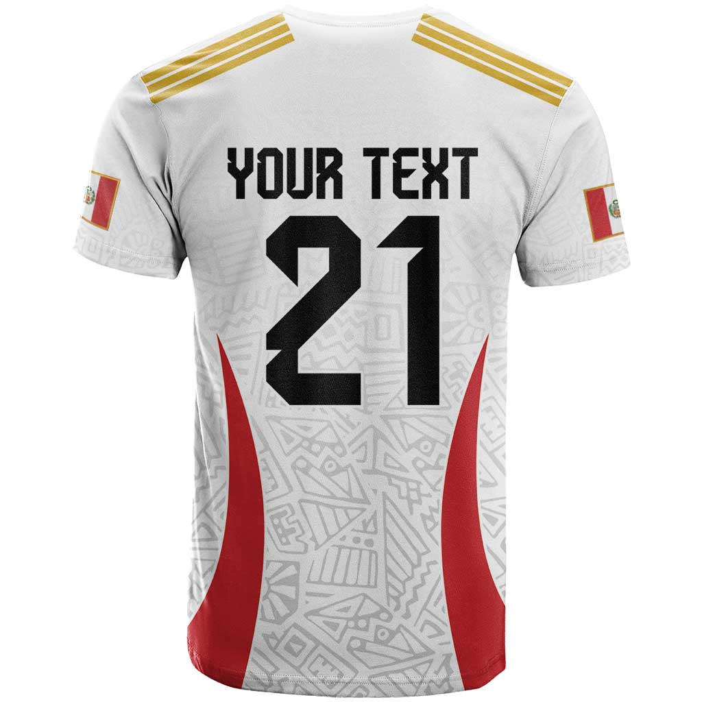 Peru Football Custom T Shirt La Bicolor Arriba Peru