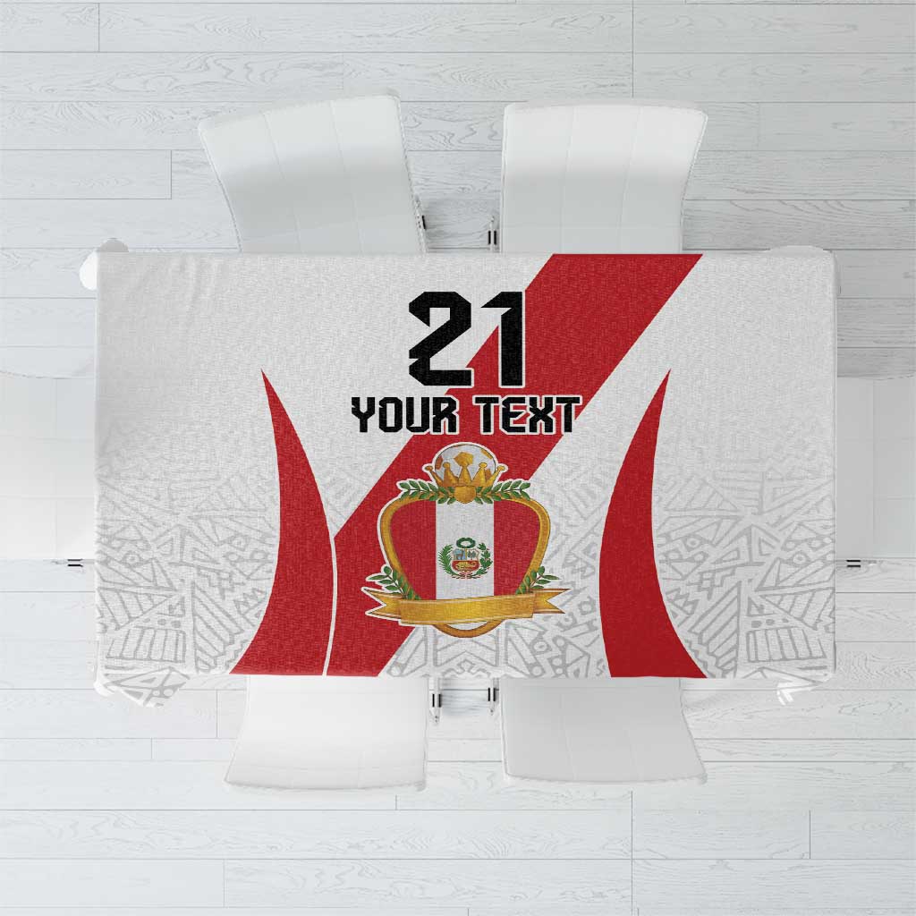 Peru Football Custom Tablecloth La Bicolor Arriba Peru LT9