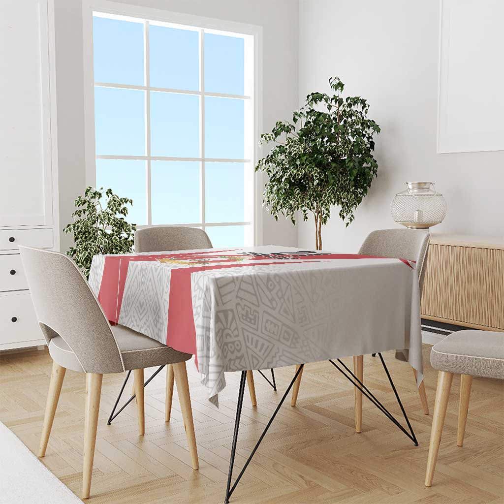 Peru Football Custom Tablecloth La Bicolor Arriba Peru