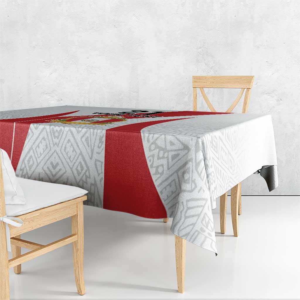 Peru Football Custom Tablecloth La Bicolor Arriba Peru LT9