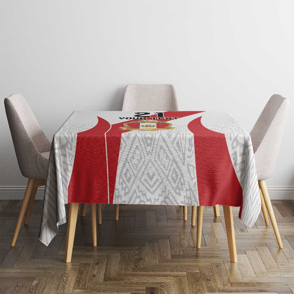 Peru Football Custom Tablecloth La Bicolor Arriba Peru LT9