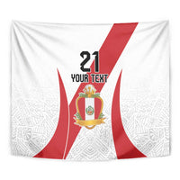Peru Football Custom Tapestry La Bicolor Arriba Peru