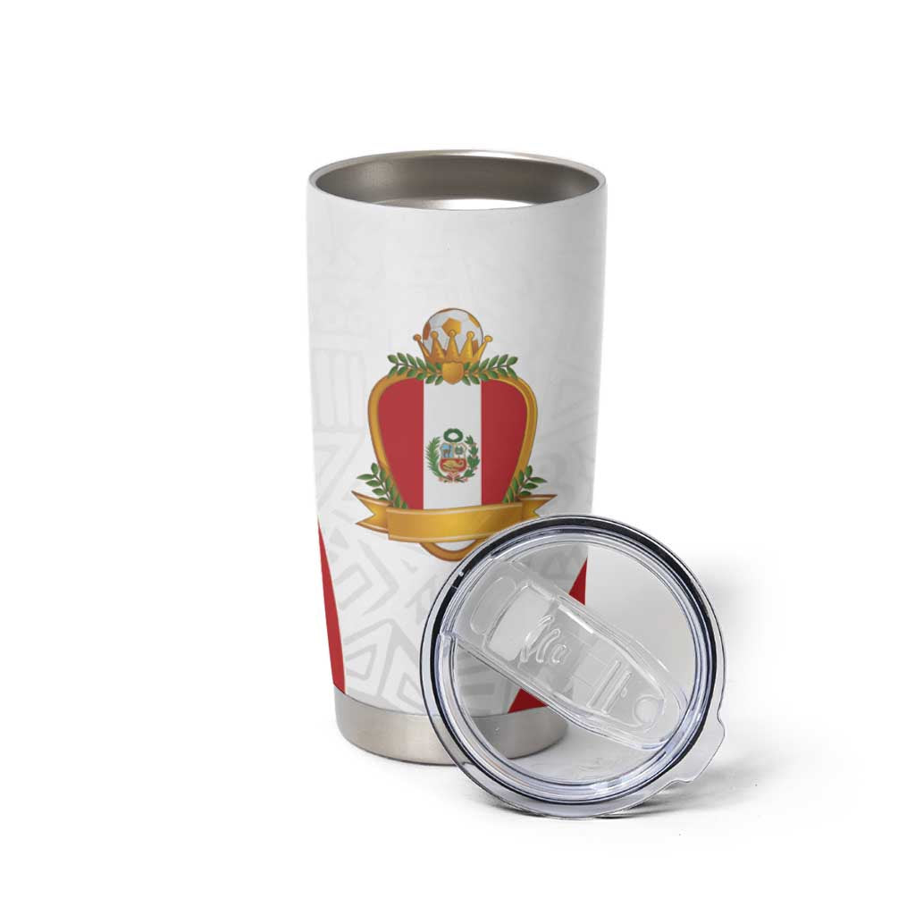 Peru Football Custom Tumbler Cup La Bicolor Arriba Peru
