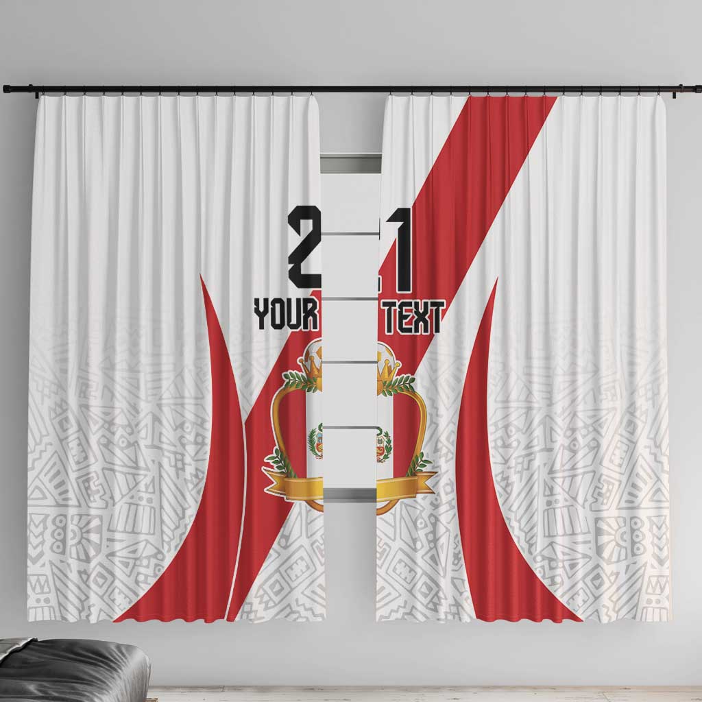 Peru Football Custom Window Curtain La Bicolor Arriba Peru LT9