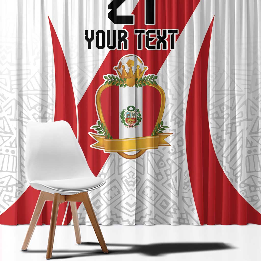Peru Football Custom Window Curtain La Bicolor Arriba Peru