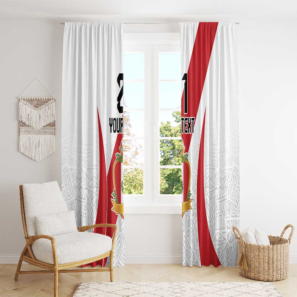 Peru Football Custom Window Curtain La Bicolor Arriba Peru