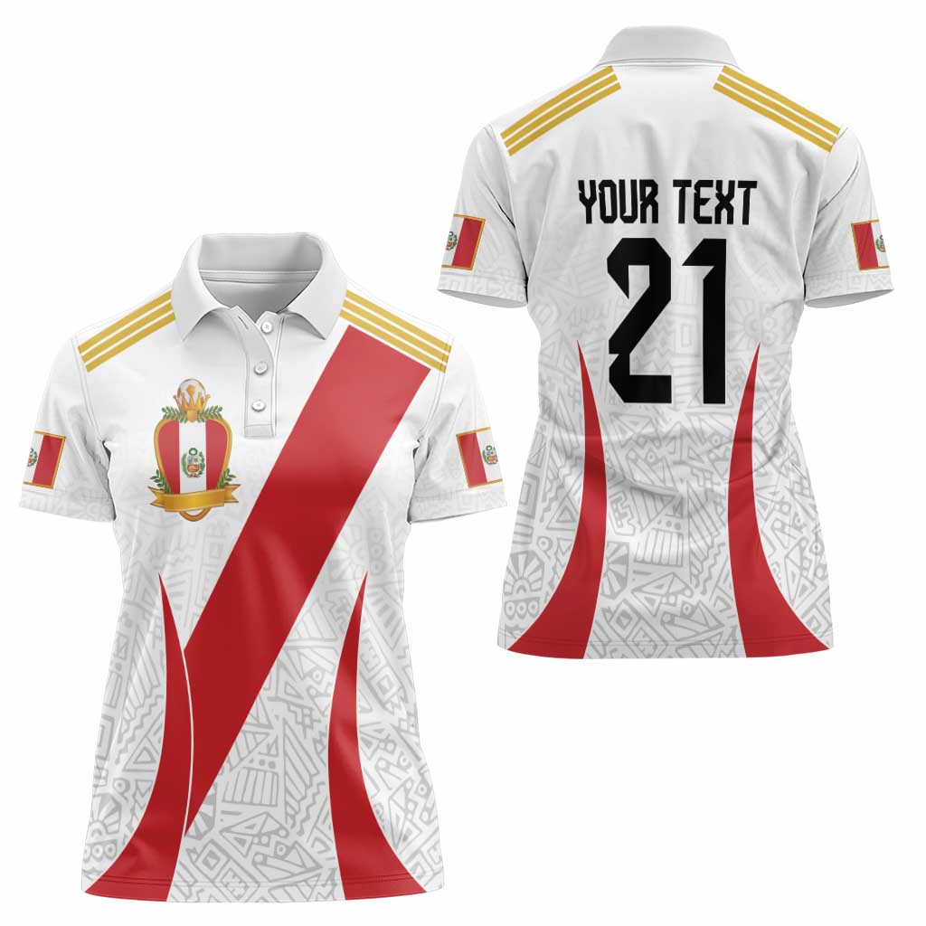 Peru Football Custom Women Polo Shirt La Bicolor Arriba Peru