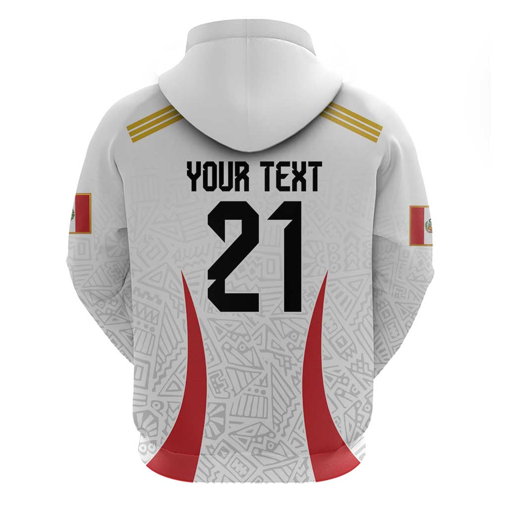 Peru Football Custom Zip Hoodie La Bicolor Arriba Peru