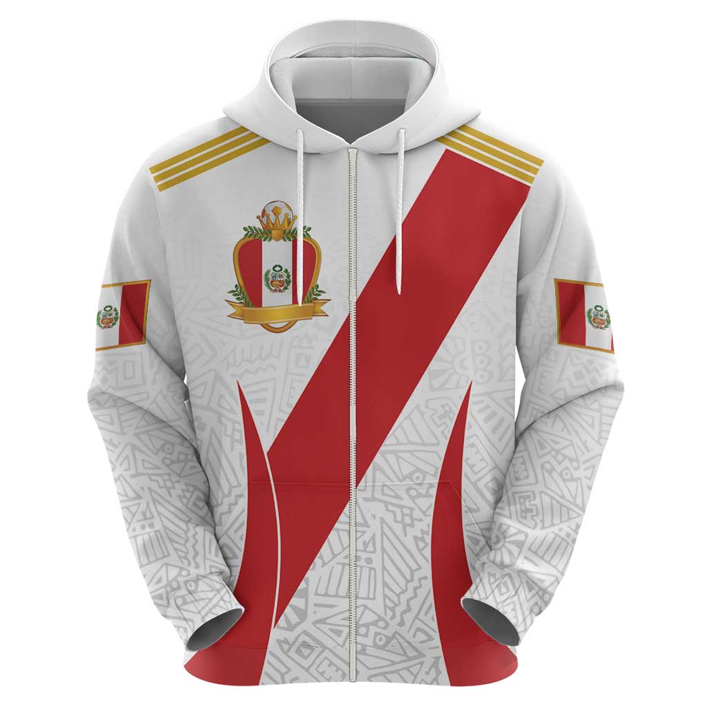 Peru Football Custom Zip Hoodie La Bicolor Arriba Peru
